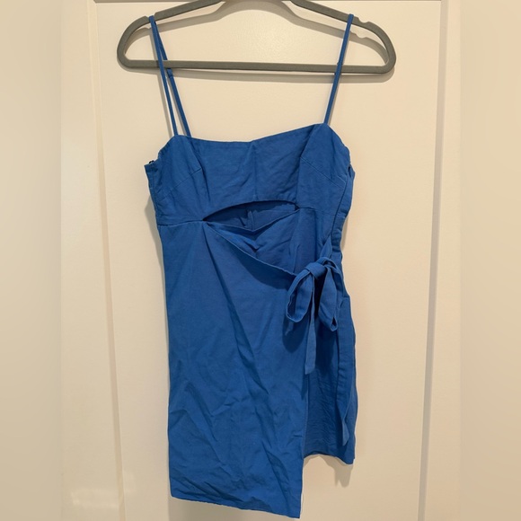Zara Blue Mini Dress Skort XS - Picture 6 of 10